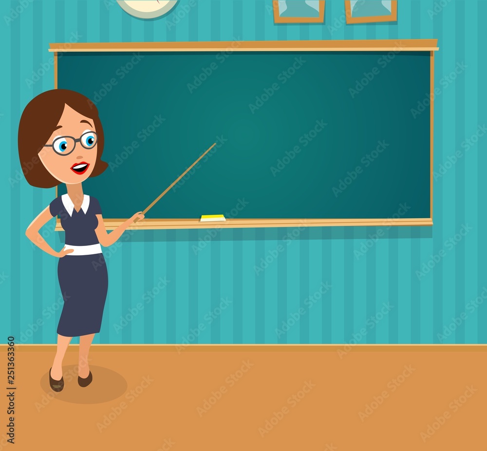 Surprised teacher with open mouth and schoolgirl sitting at a desk turning half-turned. Surprised teacher with open mouth and schoolgirl sitting at a desk turning half-turned.