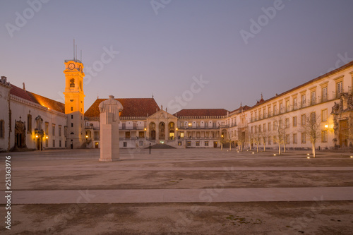Old university courtyard in Coimbra