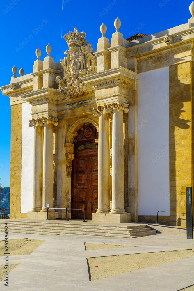Fototapeta premium Joanine Library building in the old university, in Coimbra