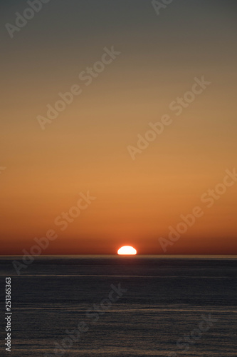 オホーツク海の夕日