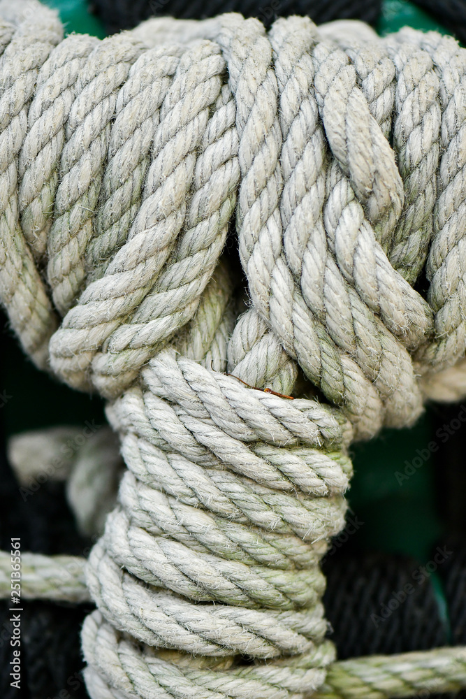 White hemp rope climbing playground