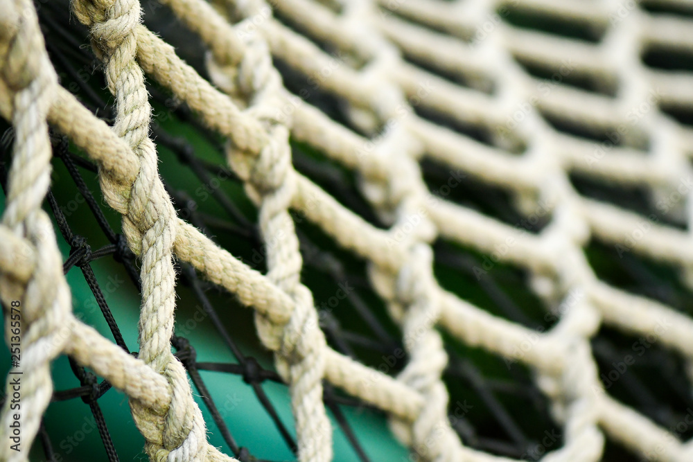 White hemp rope climbing playground White hemp rope climbing playground
