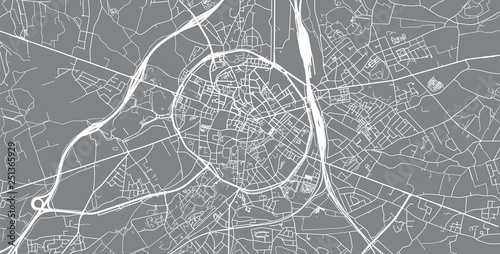 Urban vector city map of Leuven, Belgium