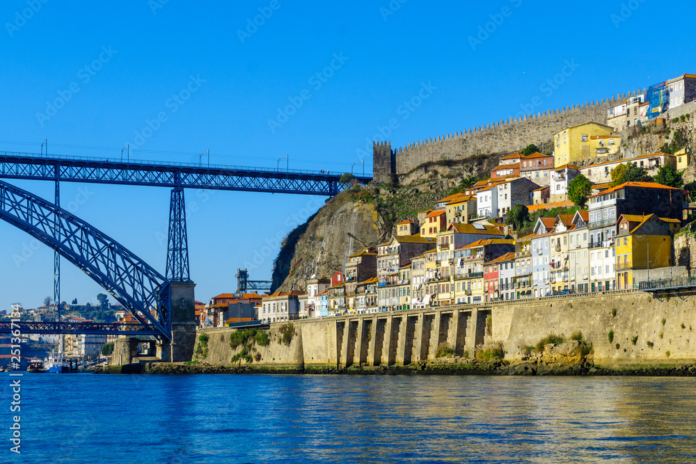 Dom Luis I Bridge and the Ribeira (riverside), in Porto