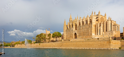 Palma de Mallorca - The cathedral La Seu and Almudaina palace.