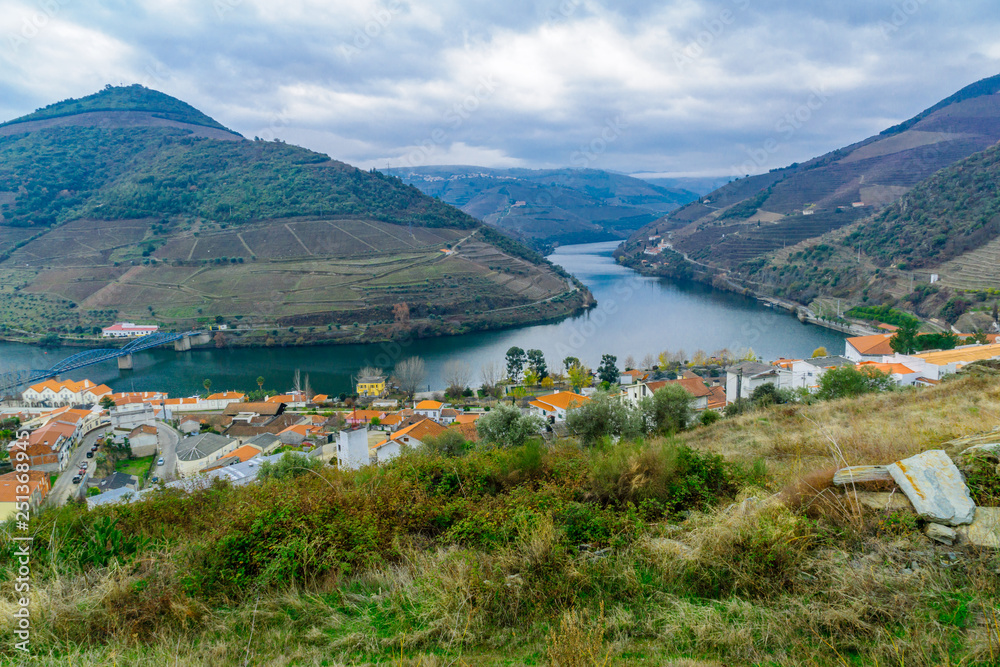 Pinhao, countryside and the Douro River and Valley