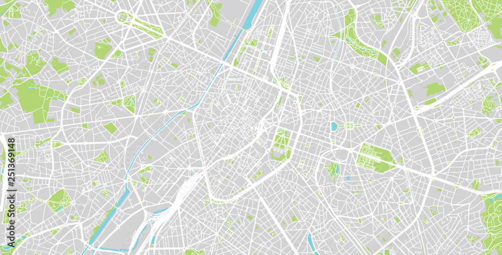 Fototapeta premium Mapa miasta miejskiego wektor z Brukseli, Belgia