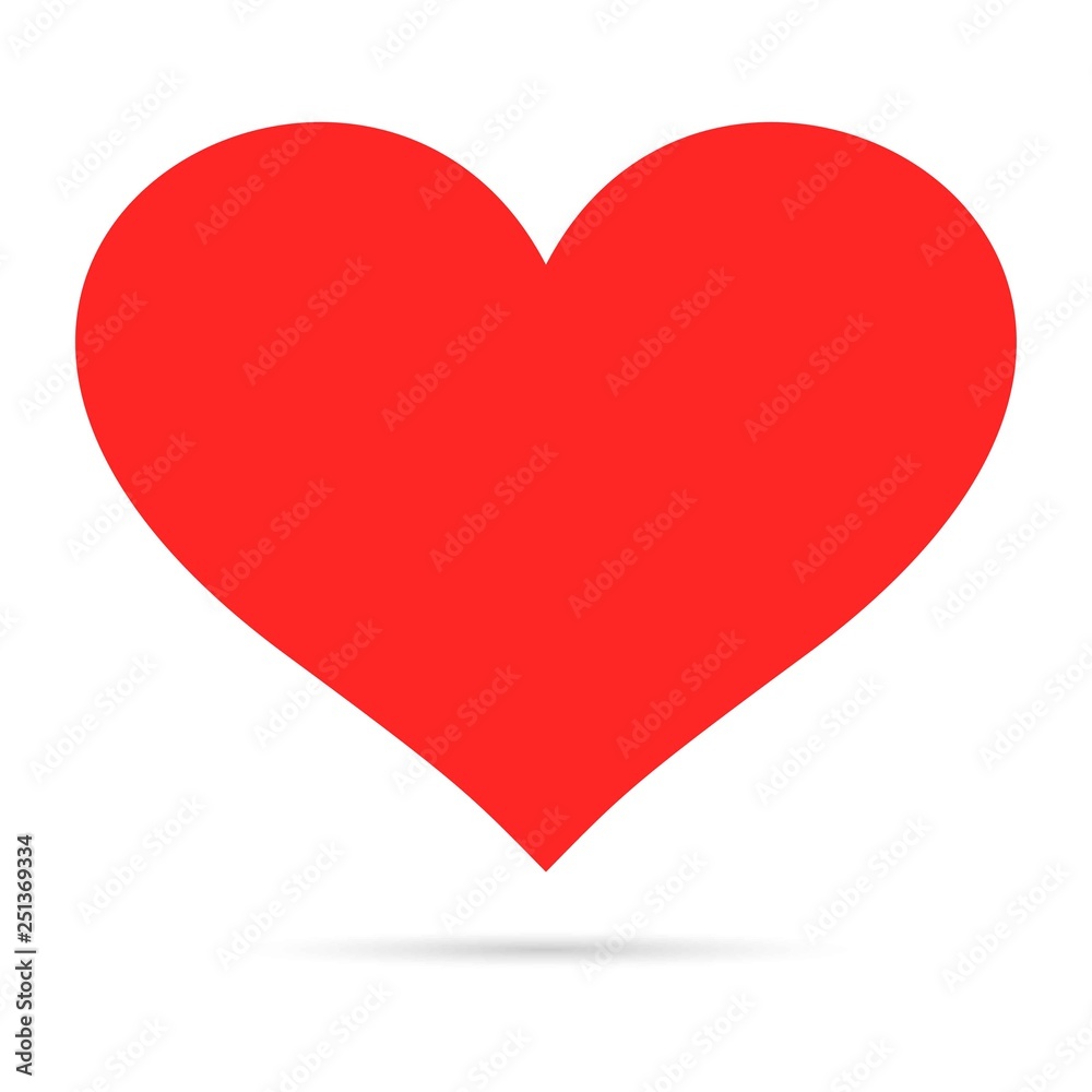 vector love sign. heart with shadow illustration. vector love sign. heart with shadow illustration.