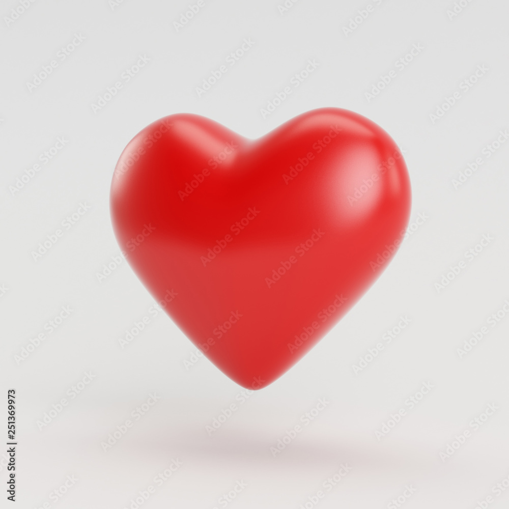 Red 3d Heart Balloon