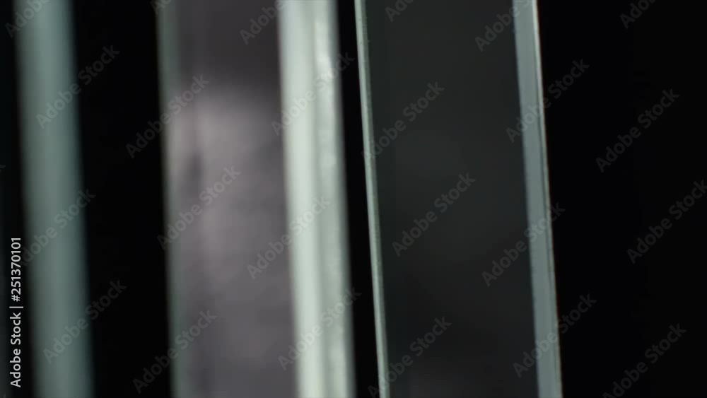 3D Glass shapes background. This elegant glass window effect can be used as overlay or backdrop. Idiel in any project. Reflections of glass are very nice looking. Shooted on Red Camera - slow motion.