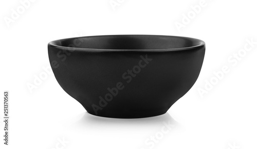 black bowl on white background