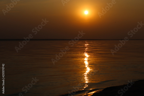 Beautiful Sunset Scene in the Padma River