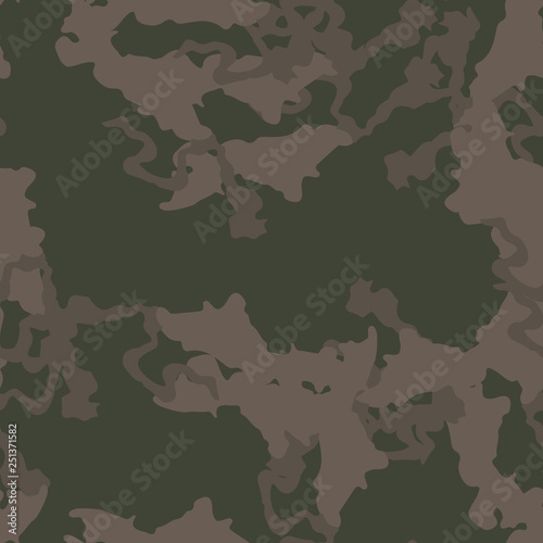 Field camouflage of various shades of green, brown and beige colors