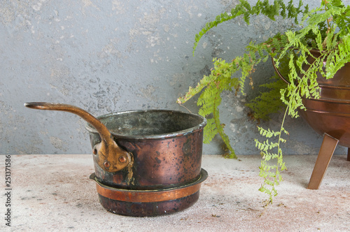 Old vintage copper pot © voisine574