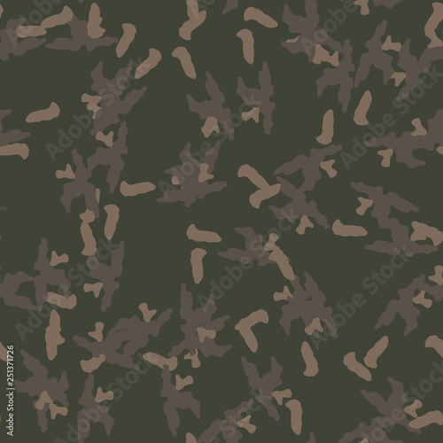 Field camouflage of various shades of green, brown and beige colors
