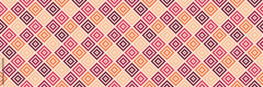 Aztec like style pattern illustration