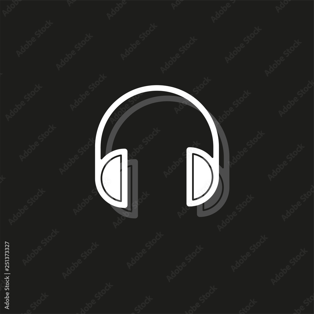 vector headphones icon - sound music illustration - dj equipment vector headphones icon - sound music illustration - dj equipment