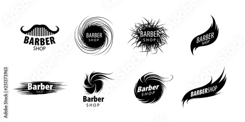Abstract logo for hair salon. Vector illustration