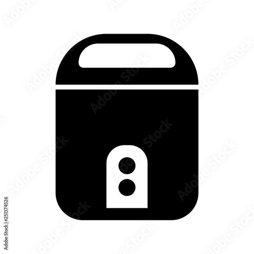 Rice cooker in trendy flat style isolated on white background - vector