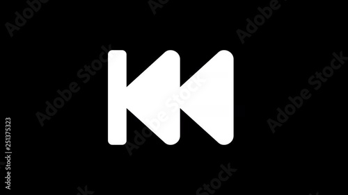 From the Glitch effect arises fast backward symbol. Then the TV turns off. Alpha channel Premultiplied - Matted with color black