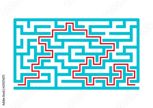 Abstract labyrinth. Game for kids. Puzzle for children. Maze conundrum. Vector illustration.