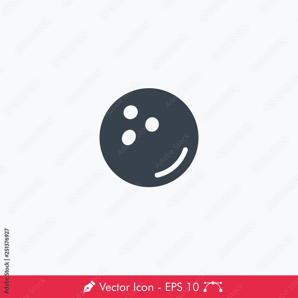 Obraz premium Bowling Ball Icon / Vector
