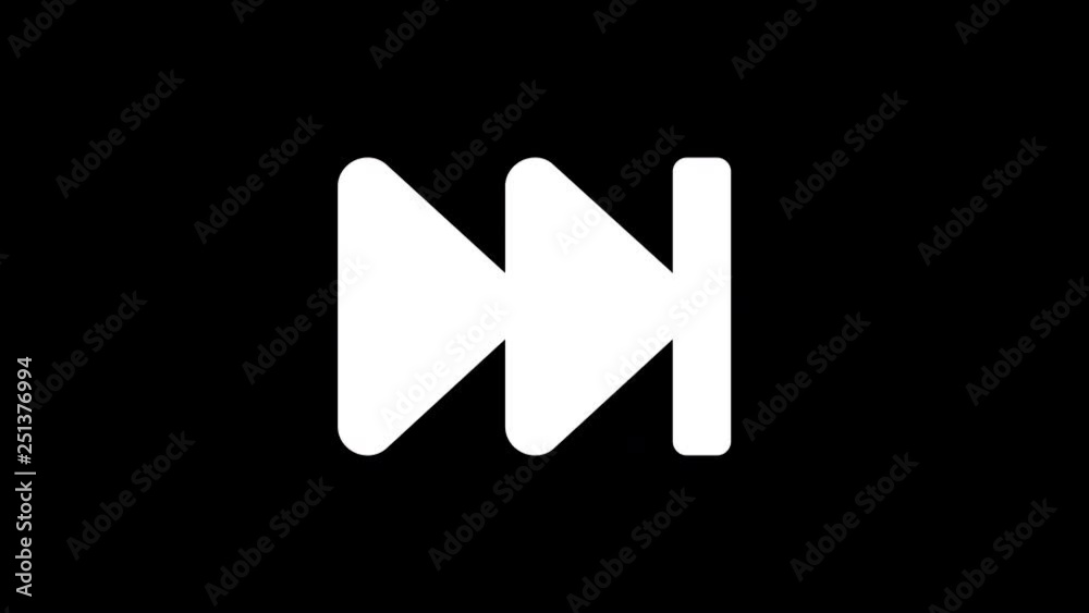 From the Glitch effect arises fast forward symbol. Then the TV turns off. Alpha channel Premultiplied - Matted with color black