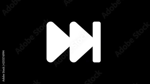 From the Glitch effect arises fast forward symbol. Then the TV turns off. Alpha channel Premultiplied - Matted with color black
