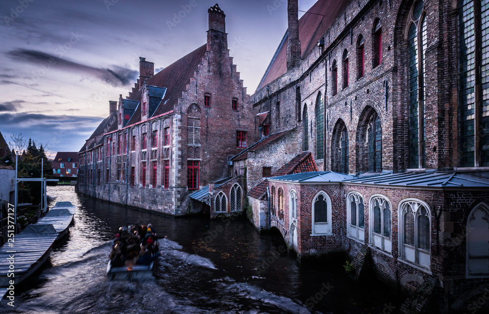 Canals in Bruge , Belgium