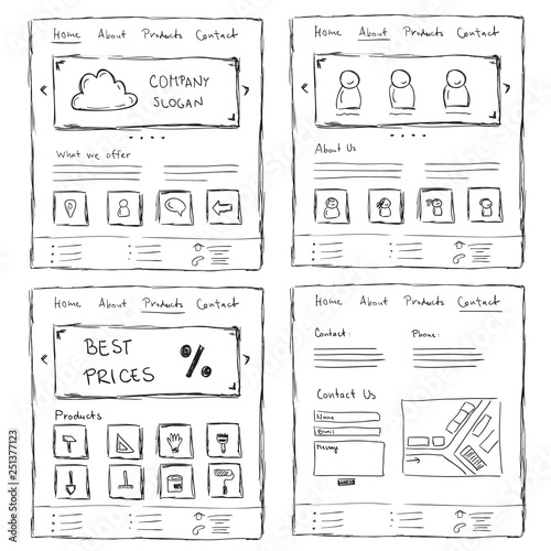Website Layout Doodles