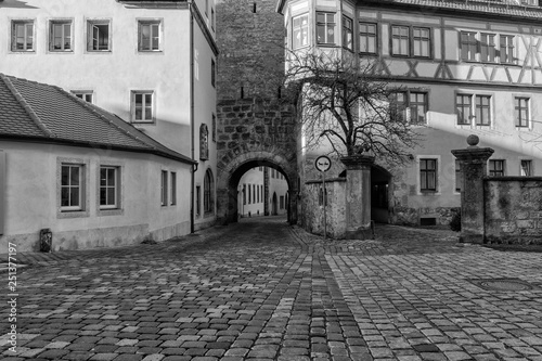 Rothenburg ob der Tauber  Germany - 18 February 2019  The streets of Rothenburg