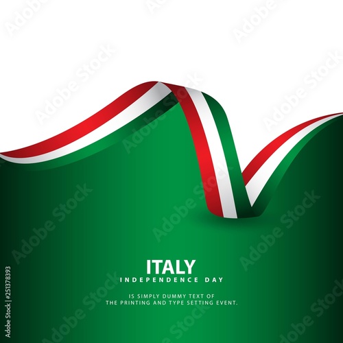 Italy Independence Day Vector Template Design Illustration photo