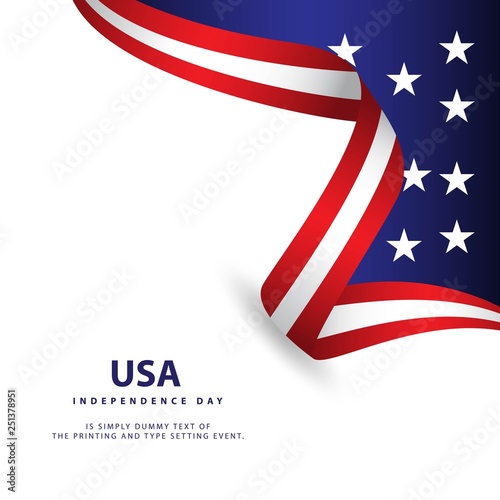 USA Independence Day Vector Template Design Illustration