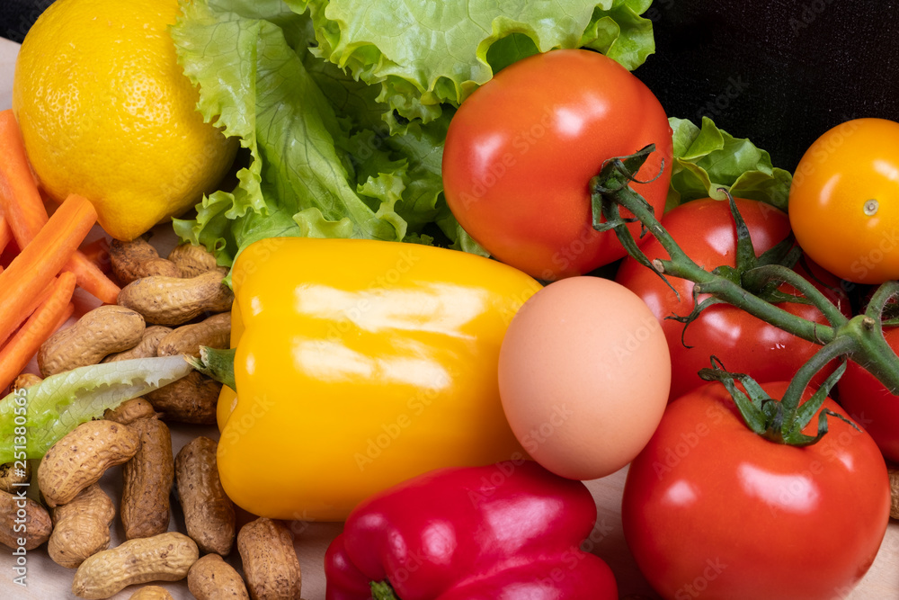 Fresh vegetables on the table. The concept of healthy food Fresh vegetables on the table. The concept of healthy food