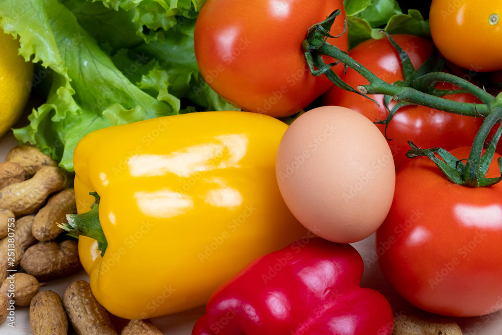 concept of healthy eating. Fresh vegetables close-up on the table concept of healthy eating. Fresh vegetables close-up on the table
