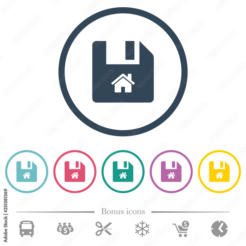Start file flat color icons in round outlines Start file flat color icons in round outlines