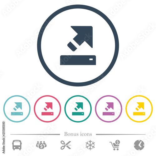 Export flat color icons in round outlines