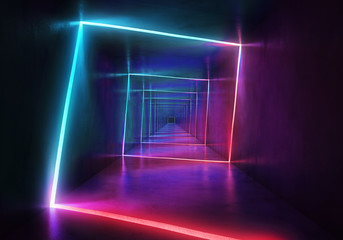 Cyberpunk neon electronic style disco background concept.