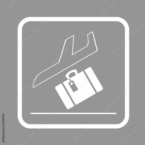 icona ritiro bagagli, arrivo aereo
