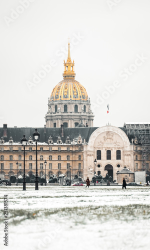Les Invalides under the Snow