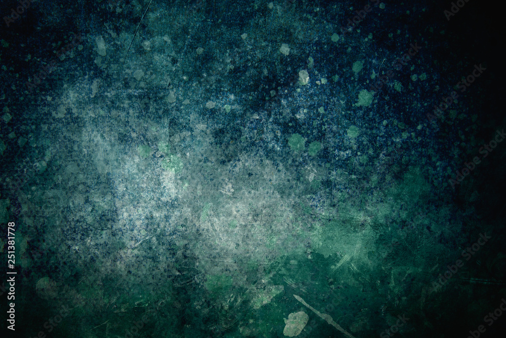 old blue and green grungy background or texture