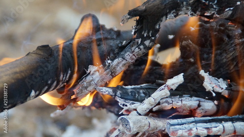 Bonfire in the mountain