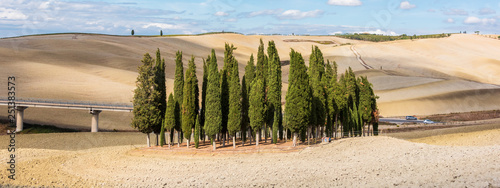 Herbst im Orciatal in der Nähe von Montalcino, bekannt durch den berühmten Rotwein Brunello, der dort angebaut wird. photo