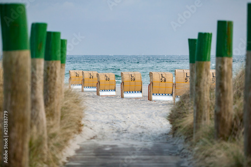 roofed wickers beach chairs...