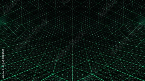 Distorted grid background green
