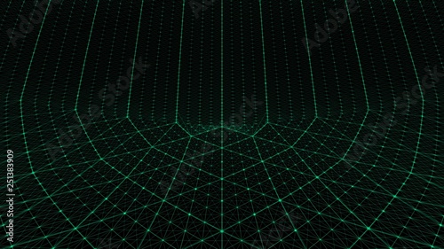 Distorted grid background green