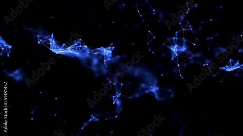 Abstract plexus atomic connections science mutation medical blue