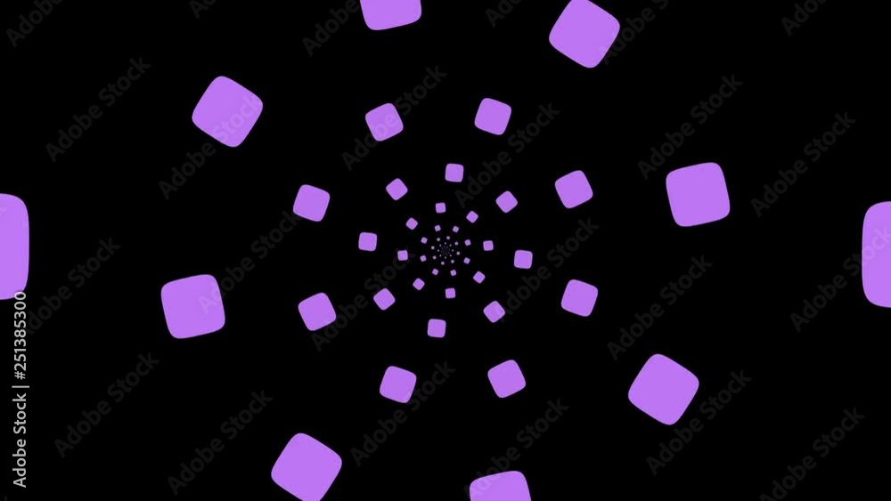 Purple color circulating changing shapes on black background with seamlessly loop able motion background. Purple color circulating changing shapes on black background with seamlessly loop able motion background.
