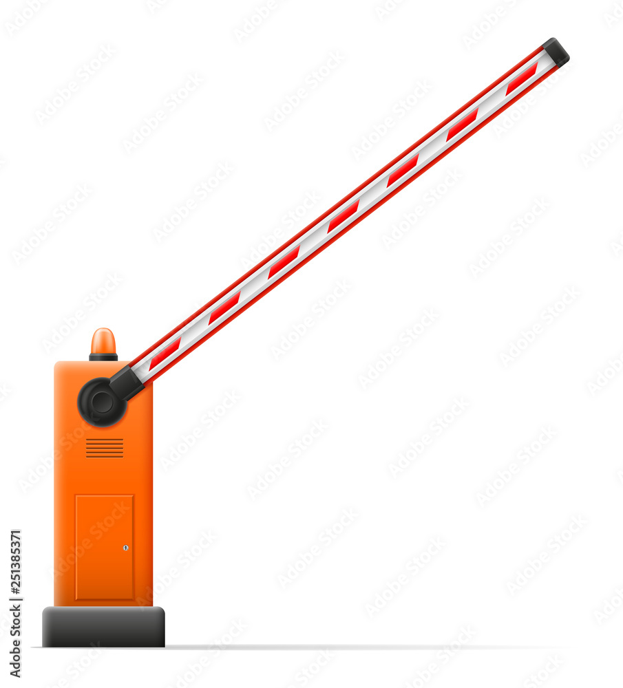 Fototapeta premium automatic barrier to adjust the movement of cars stock vector illustration