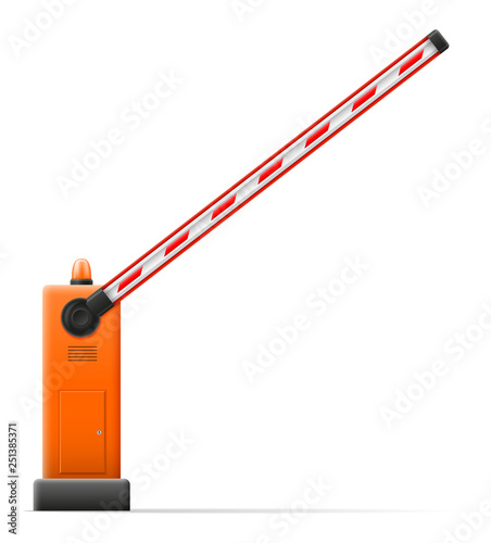 automatic barrier to adjust the movement of cars stock vector illustration